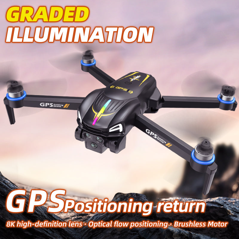 C28s Drone with Dual Cameras, GPS Positioning, 4.5-in Remote Control Screen, Beginner-friendly