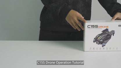 C15s Drone with Dual Camera for Adults Kids, Beginner-friendly, Remote Control Screen